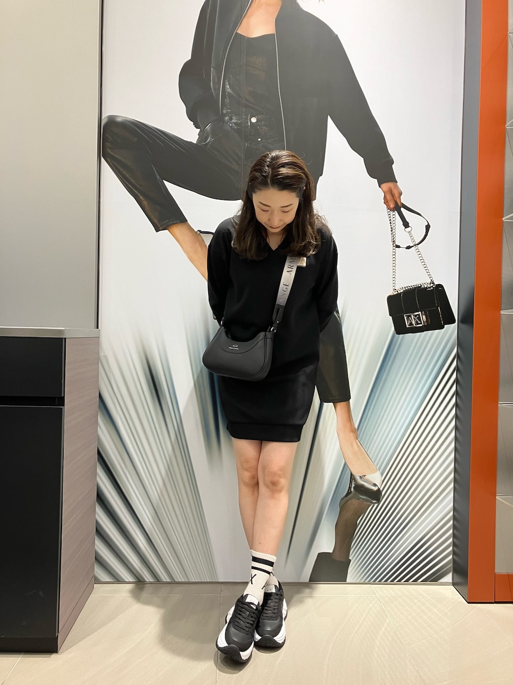【関税込】ARMANI EXCHANGE スージー ショルダーバッグ ARMANI EXCHANGE（アルマーニエクスチェンジ）の「【A|X