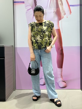 「ARMANI EXCHANGE（アルマーニエクスチェンジ）のアイテム」を使った、Iku.Yさん（レディース・168cm）の春コーディネート