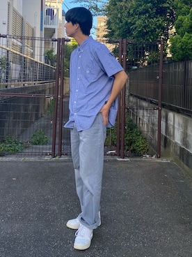 「CHAPS（チャップス）のアイテム」を使った、yooooさん（メンズ・183cm）の夏コーディネート