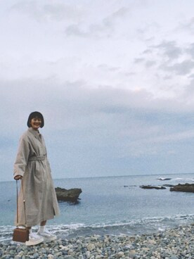 「MOUSSY（マウジー）のアイテム（トレンチコート）」を使った、haruo1026さん（レディース・170cm）の春コーディネート