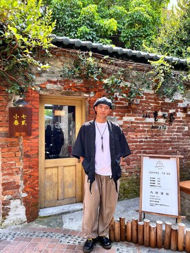 「oversize」｜「アイテム（ジャケット/アウター）」を使った、Joseph _NBさん（メンズ・176cm）の夏コーディネート