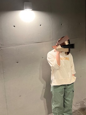 「ニコアンド」｜「アイテム（その他トップス）」を使った、まるちゃんさん（レディース・161cm）の春コーディネート
