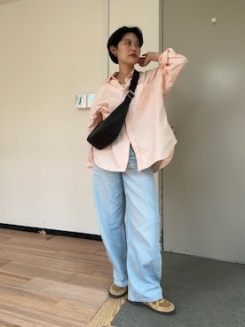 「russet（ラシット）のアイテム（ショルダーバッグ）」を使った、oshimaanさん（レディース・158cm）の秋コーディネート