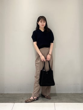 「BEAUTY&YOUTH UNITED ARROWS（ビューティーアンドユースユナイテッドアローズ）のアイテム（サンダル）」を使った、HINAさん（レディース・156cm）の秋コーディネート