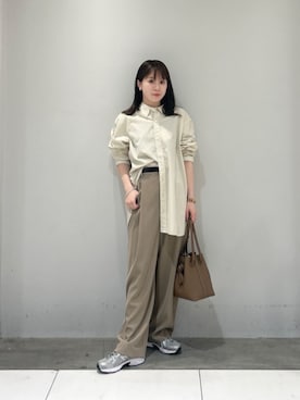 「BEAUTY&YOUTH UNITED ARROWS(ビューティーアンドユースユナイテッドアローズ)のアイテム(その他パンツ)」を使った、HINAさん(レディース・156cm)の秋コーディネート