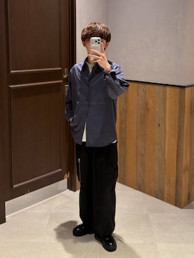 「RAGEBLUE（レイジブルー）のアイテム（スラックス）」を使った、25a99さん（メンズ・168cm）の春コーディネート