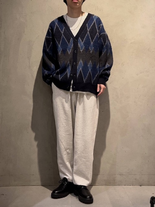 激レア アイバー aiver モヘヤ カーディガン 旨し ニット 総柄 