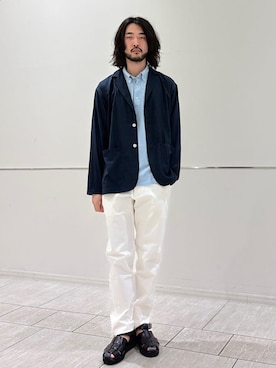 「SHIPS Colors（シップス カラーズ）のアイテム（テーラードジャケット）」を使った、室川さん（メンズ・178cm）の夏コーディネート