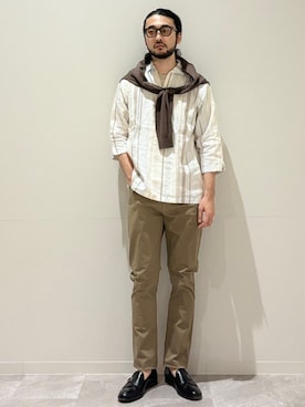 「アイテム（その他パンツ）」を使った、室川さん（メンズ・178cm）の夏コーディネート