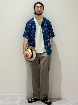 「SHIPS（シップス）のアイテム」を使った、室川さん（メンズ・178cm）の夏コーディネート