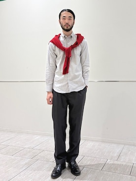 「シップス」｜室川さん（メンズ・178cm）の秋コーディネート