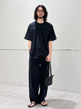 「サコッシュ」｜室川さん（メンズ・178cm）の夏コーディネート