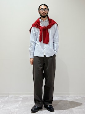 「SHIPS（シップス）のアイテム」を使った、室川さん（メンズ・178cm）の秋コーディネート