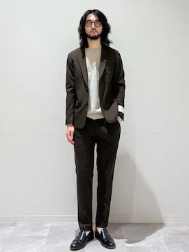 「ビジネスカジュアル」｜室川さん（メンズ・178cm）の秋コーディネート
