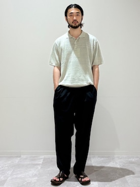 「シップス カラーズ」｜室川さん（メンズ・178cm）の秋コーディネート
