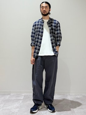 「SHIPS（シップス）のアイテム」を使った、室川さん（メンズ・178cm）の夏コーディネート
