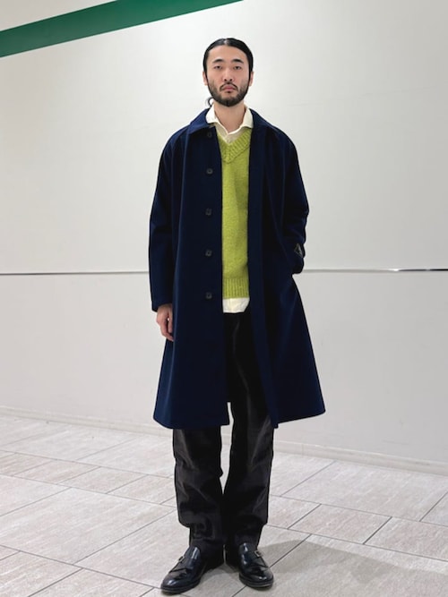 KAPITAL キャピタル　刺繍入り　ブラック　 ロングコート mizuiro ind ウール混バルマカーンコート｜ MARcourt ONLINE STORE