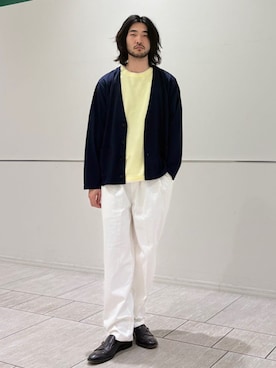 「シップス カラーズ」｜室川さん（メンズ・178cm）の夏コーディネート