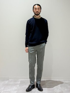 「ビジネスカジュアル」｜室川さん（メンズ・178cm）の秋コーディネート