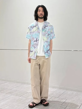 「SHIPS（シップス）のアイテム」を使った、室川さん（メンズ・178cm）の夏コーディネート