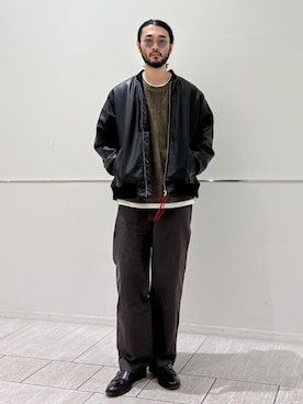 「SHIPS」｜室川さん（メンズ・178cm）の秋コーディネート