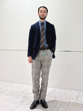 「SHIPS」｜室川さん（メンズ・178cm）の秋コーディネート