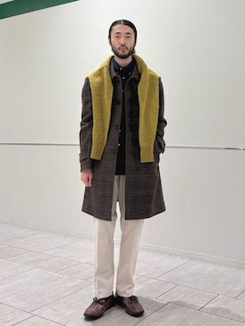 「SHIPS」｜室川さん（メンズ・178cm）の冬コーディネート