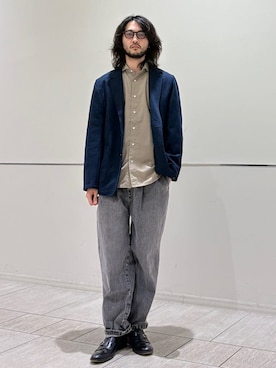 「SHIPS Colors（シップス カラーズ）のアイテム（シャツ/ブラウス）」を使った、室川さん（メンズ・178cm）の秋コーディネート