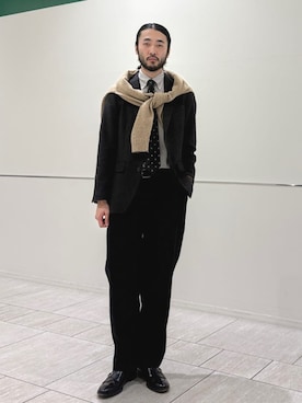 「SHIPS」｜室川さん（メンズ・178cm）の冬コーディネート