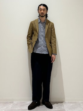 「チャック」｜室川さん（メンズ・178cm）の秋コーディネート