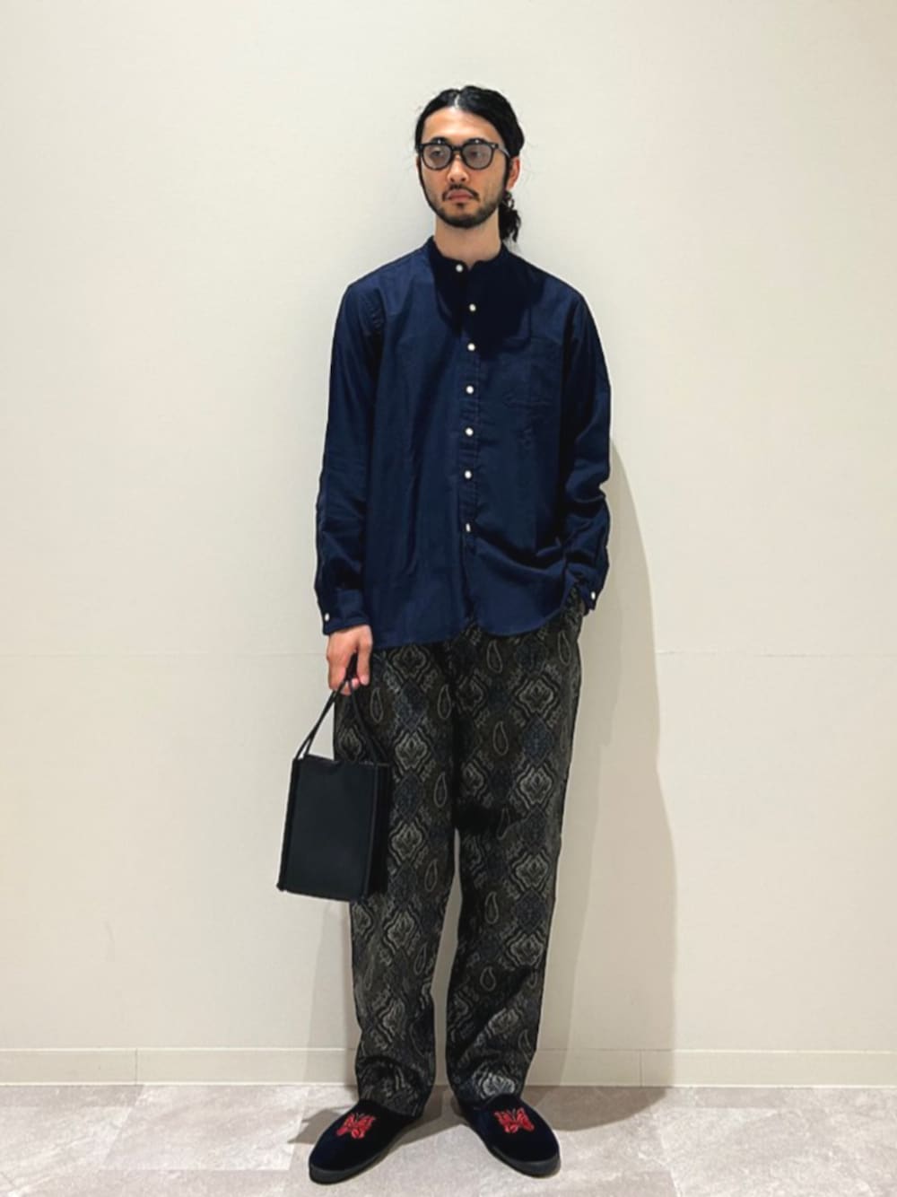 Southwick Gate Label: コロニアルプリント 1タックパンツ