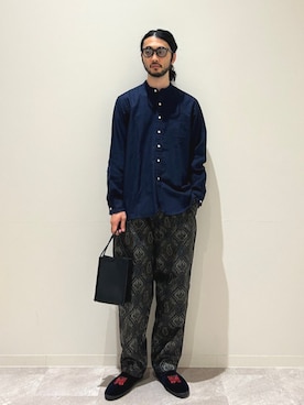 「IKE BEHAR（アイクベーハー）のアイテム」を使った、室川さん（メンズ・178cm）の夏コーディネート