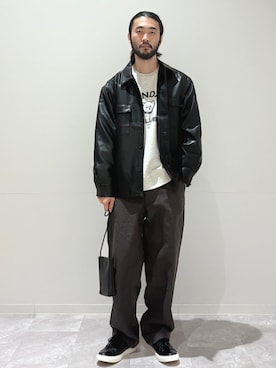 「SHIPS（シップス）のアイテム」を使った、室川さん（メンズ・178cm）の秋コーディネート