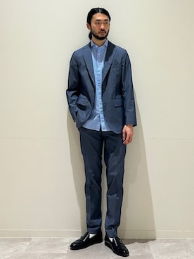 「デニムライク」｜室川さん（メンズ・178cm）の冬コーディネート