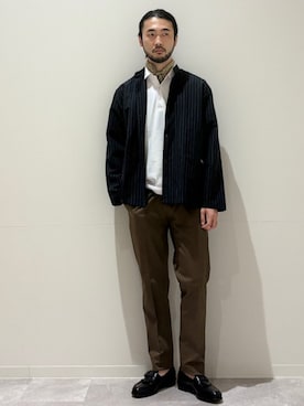 「アイテム（テーラードジャケット）」を使った、室川さん（メンズ・178cm）の夏コーディネート