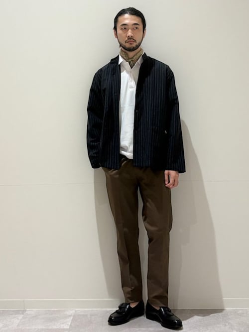 BATEAUX:WOOL LNN STRIPE JKT