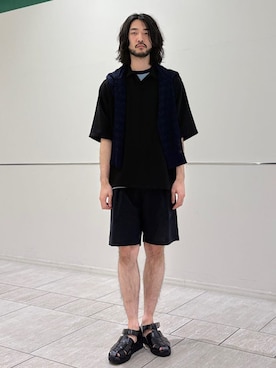 「SHIPS（シップス）のアイテム」を使った、室川さん（メンズ・178cm）の夏コーディネート
