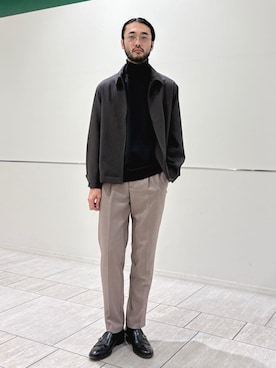 「アイテム（ジャケット/アウター）」を使った、室川さん（メンズ・178cm）の冬コーディネート