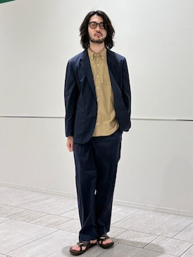「SHIPS Colors（シップス カラーズ）のアイテム（テーラードジャケット）」を使った、室川さん（メンズ・178cm）の夏コーディネート