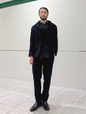 「SHIPS」｜室川さん（メンズ・178cm）の冬コーディネート