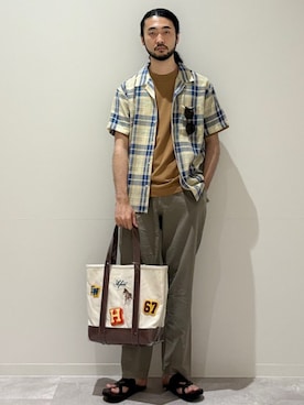 「アイテム（その他パンツ）」を使った、室川さん（メンズ・178cm）の夏コーディネート