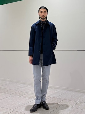 「SHIPS Colors（シップス カラーズ）のSHIPS Colors:〈洗濯機可能〉イージーケア チノ スラックス2◇（スラックス、グレー系）」を使った、室川さん（メンズ・178cm）の春コーディネート