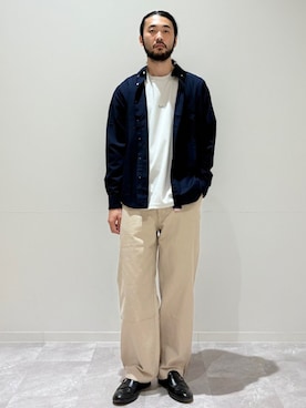 「シップス カラーズ」｜室川さん（メンズ・178cm）の秋コーディネート