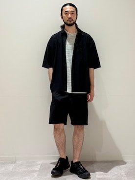 「レイヤード風」｜室川さん（メンズ・178cm）の夏コーディネート