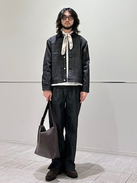 「シップス」｜室川さん（メンズ・178cm）の秋コーディネート