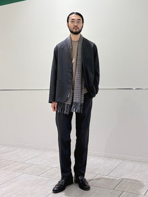 SHIPS Colors:〈手洗い可能〉TR ノーカラー ジャケット(セットアップ