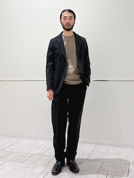 「SHIPS」｜室川さん（メンズ・178cm）の秋コーディネート