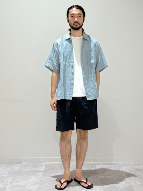 セール】SHIPS: ラミー ドビー ウィークエンド ショートスリーブ