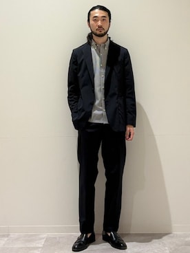 「アイテム（ジャケット/アウター）」を使った、室川さん（メンズ・178cm）の夏コーディネート