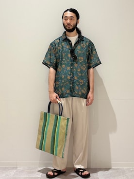 「SHIPS（シップス）のアイテム」を使った、室川さん（メンズ・178cm）の夏コーディネート